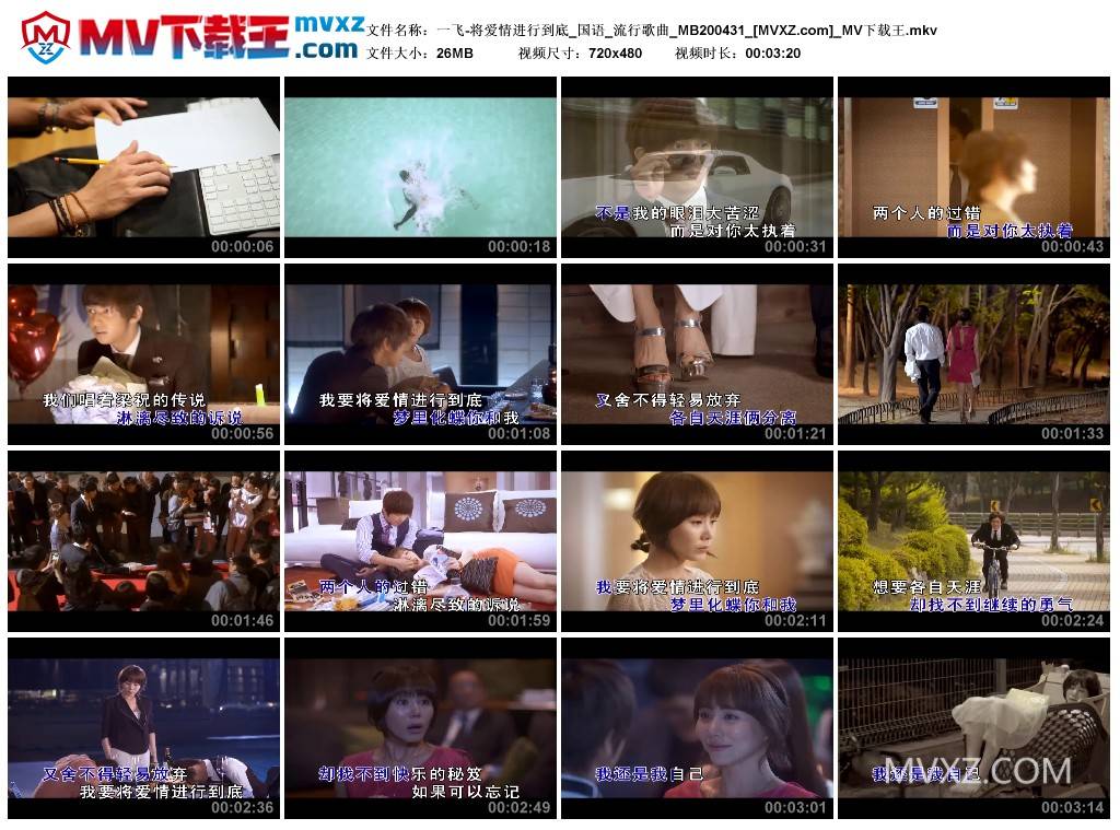 一飞-将爱情进行到底_国语_流行歌曲_MB200431